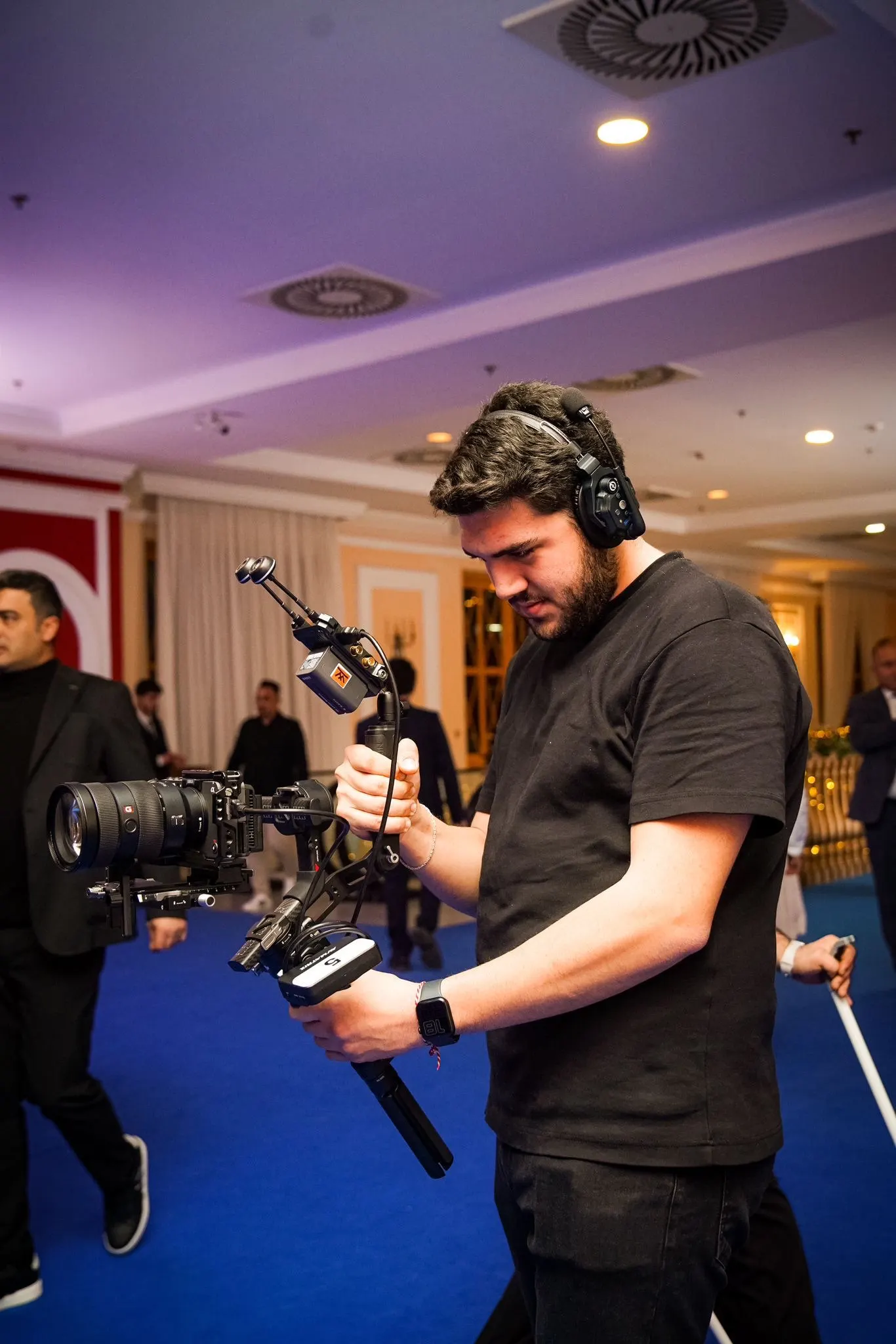 Shooting with a gimbal at an event